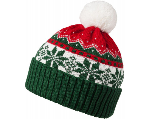 Шапка Happy View, красная с зеленым