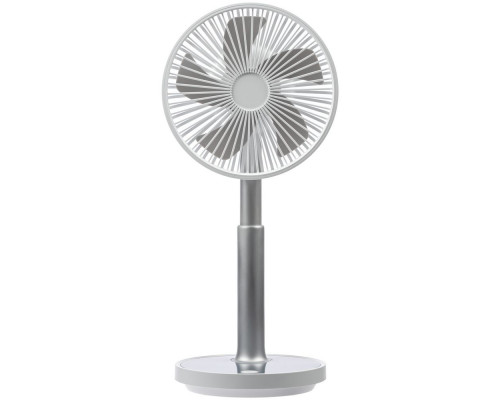 Настольный беспроводной вентилятор с подсветкой inBreeze, белый c серым