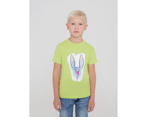 Футболка детская Funny Animals, зеленое яблоко