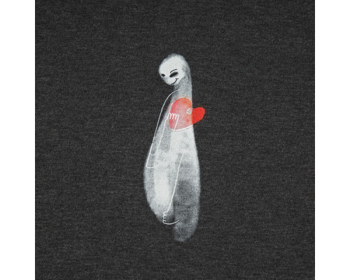 Футболка приталенная Ghost of Love, черный меланж