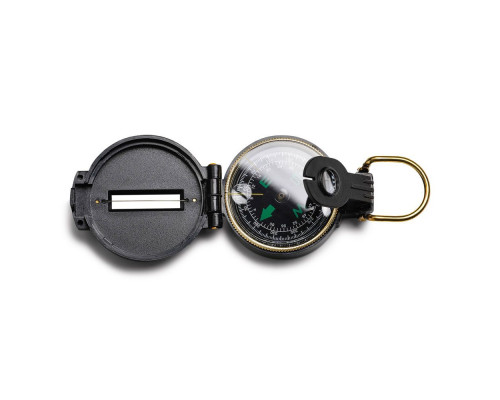 Туристический компас Azimuth, черный с золотой каймой