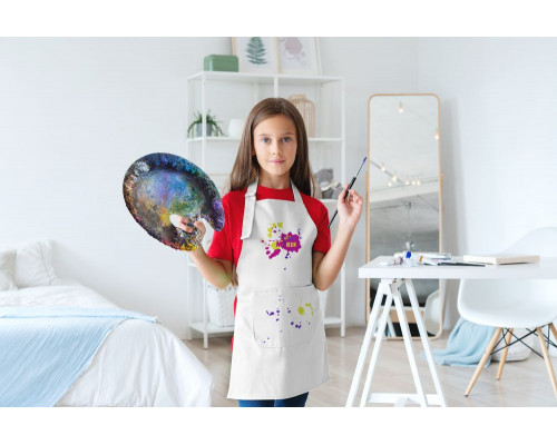Фартук детский «Пятно Maker», белый
