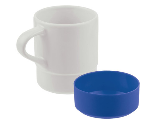 Кружка с силиконовой подставкой Protege , синяя