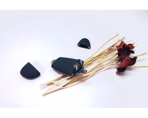 Флешка Pebble Universal, USB 3.0, серо-синяя, 32 Гб