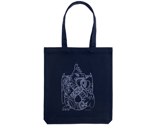 Холщовая сумка «Кетцалькоатль», темно-синяя