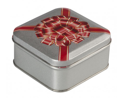 Коробка квадратная, серебристая