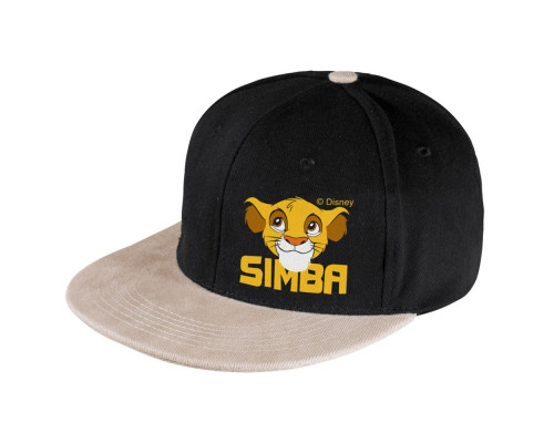 Бейсболка с прямым козырьком Simba, черная с бежевым