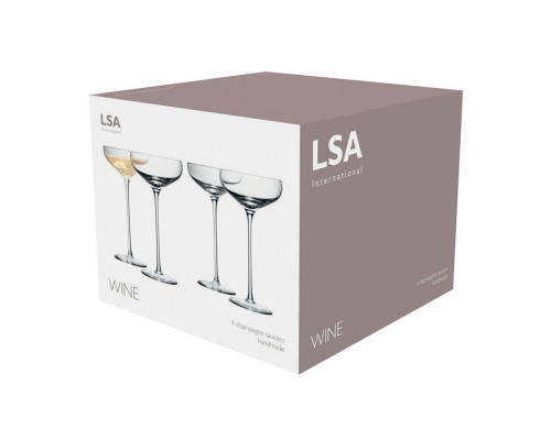 Набор больших бокалов для шампанского Wine Saucer