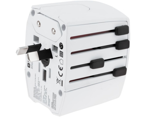 Зарядное устройство S-Kross MUV USB для путешествий, белое