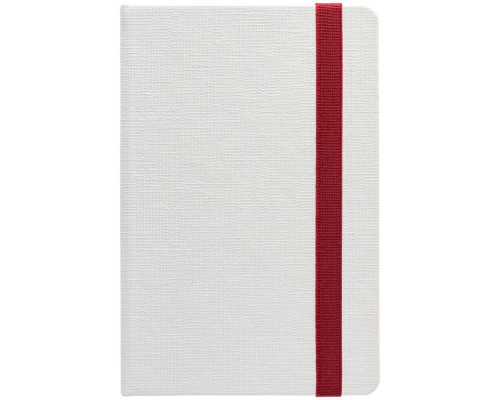 Блокнот Tex, белый с красным