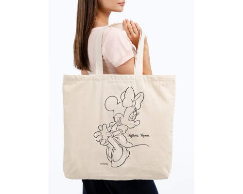 Холщовая сумка «Минни Маус. Lovely», неокрашенная