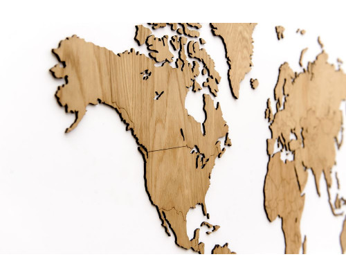 Деревянная карта мира World Map Wall Decoration Exclusive, дуб