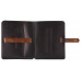 Автобумажник Leaf Explorer, черный с коричневым хлястиком