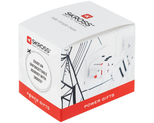 Зарядное устройство S-Kross MUV USB для путешествий, белое