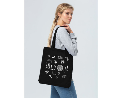 Холщовая сумка Sold Out, черная