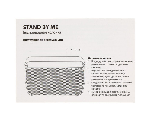 Беспроводная колонка Stand by Me, черная