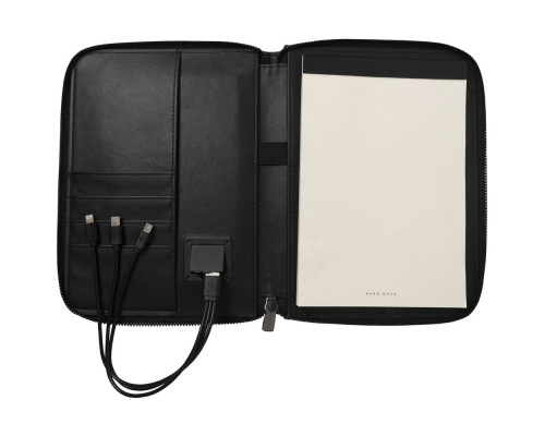 Папка-органайзер Epitome с блокнотом А5 и аккумулятором 8000 мА4, черная