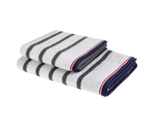 Полотенце Athleisure Strip Large, белое