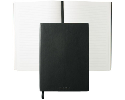 Блокнот Stripe Soft, в линейку, черный