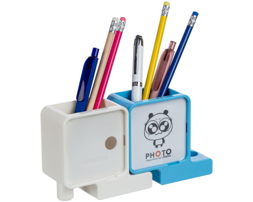 Органайзер с фоторамкой Officelover, белый с голубым