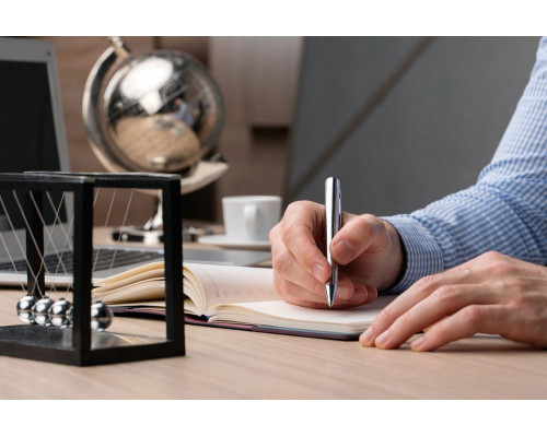 Ручка шариковая Bazooka, серебристая