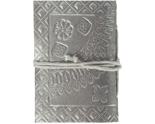 Записная книжка, серебристая, малая