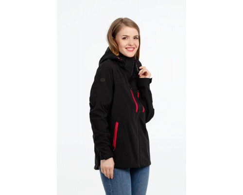 Куртка-трансформер женская Matrix, черная с красным
