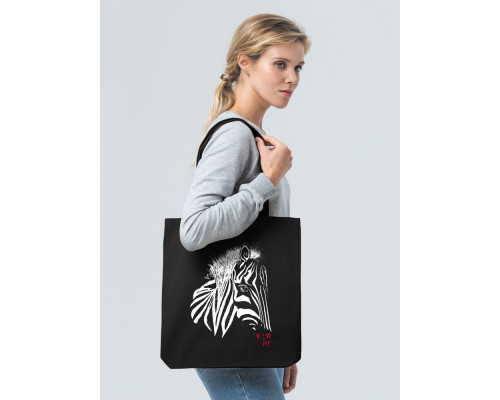 Холщовая сумка «Арт-рокстар. Kiss Me», черная