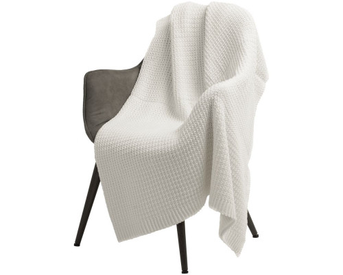 Плед Lattice, молочно-белый