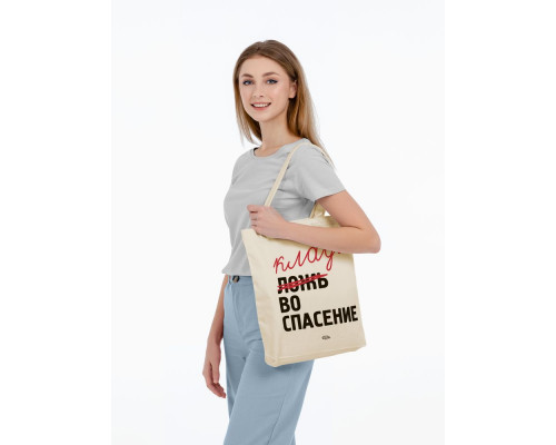 Холщовая сумка «Ложь во спасение», неокрашенная