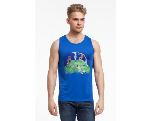 Майка мужская «Футбол via Матисс», синяя