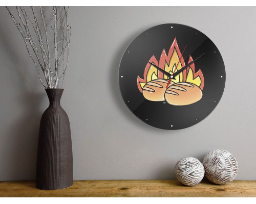 Часы настенные «Булки горят»