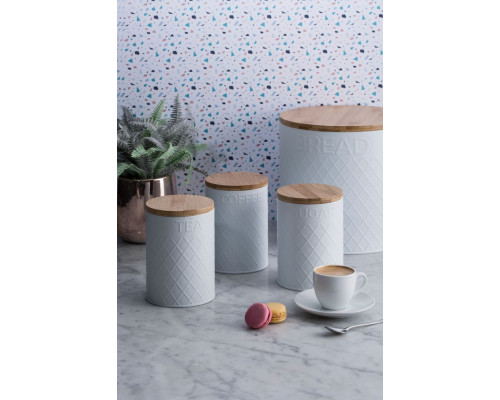 Емкость для хранения кофе Embossed, белая