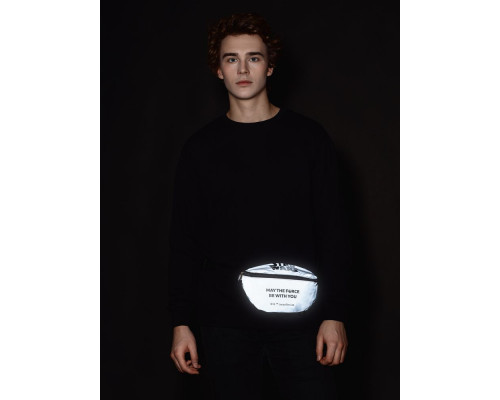 Поясная сумка May The Force Be With You из светоотражающей ткани