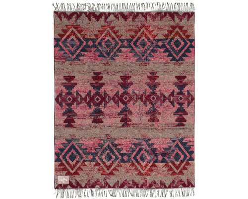 Плед Navajo, сине-бордовый
