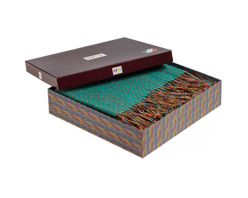 Плед Brera Verde Smeraldo, бирюзовый