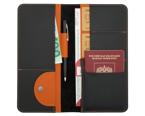 Органайзер для путешествий Hakuna Matata, черный с оранжевым