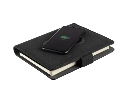 Органайзер Midstream с блокнотом и аккумулятором, черный