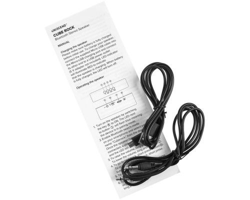 Беспроводная стереоколонка Uniscend Cube Rock, темно-серая