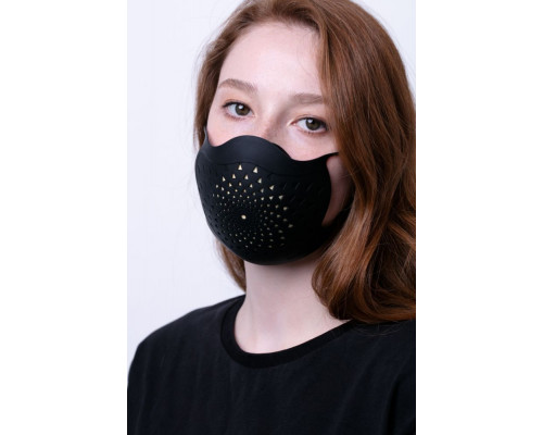 Многоразовая маска с прополисом PropMask, силиконовая, серая