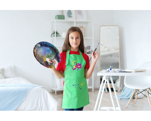 Фартук детский «Пятно Maker», зеленое яблоко