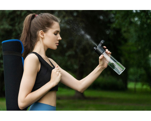 Бутылка для воды с пульверизатором Vaske Flaske, черная
