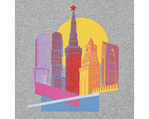 Футболка Moscow State of Mind, серый меланж