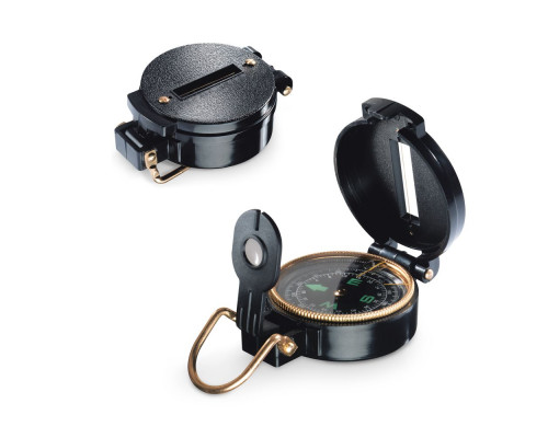 Туристический компас Azimuth, черный с золотой каймой