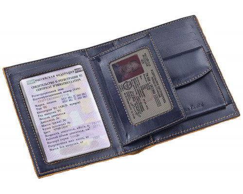 Обложка для автодокументов Palermo, синяя