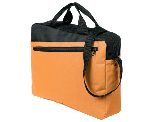 Конференц-сумка Unit Diagonal, оранжево-черная
