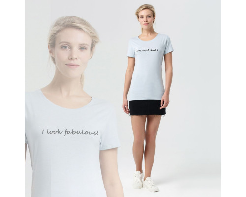 Футболка женская I Look Fabulous, голубая