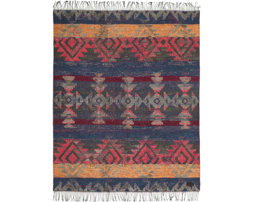 Плед Navajo, сине-бордовый