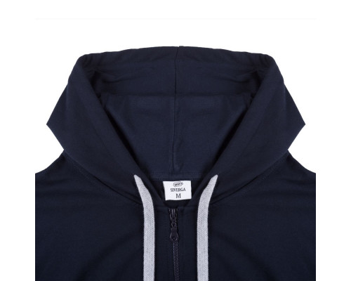 Толстовка на молнии с капюшоном Unit Siverga, темно-синяя