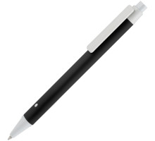 Ручка шариковая Button Up, черная с белым